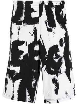 Alexander McQueen logo-print swimming shorts - Black