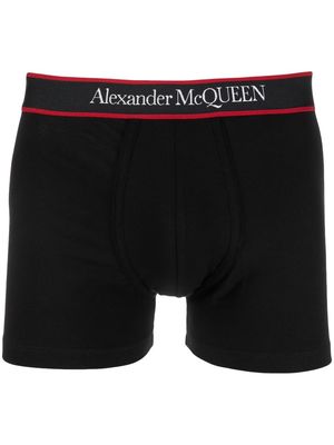 Alexander McQueen logo-waistband boxer shorts - Black