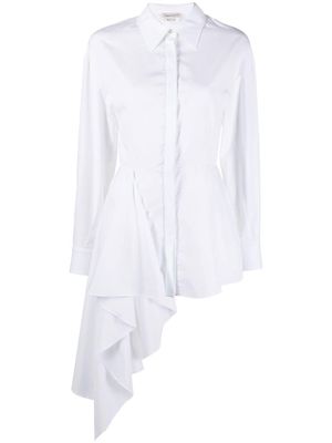 Alexander McQueen long-sleeve asymmetric shirt - White