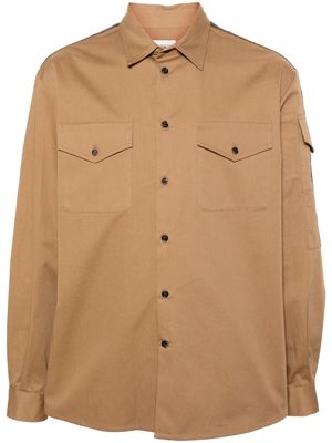 Alexander McQueen loo-tape cotton overshirt - Brown