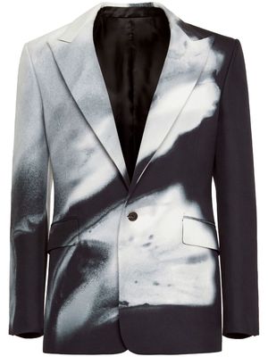 Alexander McQueen Luminous Flower single-breasted blazer - White