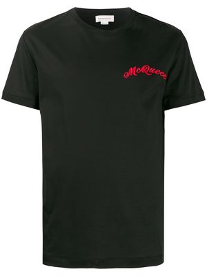 Alexander McQueen McQueen embroidery T-shirt - Black