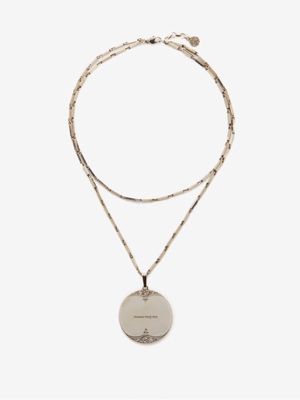 Alexander Mcqueen - Medallion Necklace - Womens - Silver