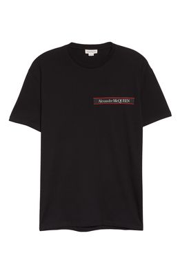 Alexander McQueen Men's Taped T-Shirt in Black/Mix