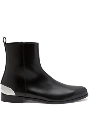 Alexander McQueen metal-heel leather boots - Black