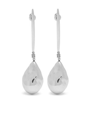 Alexander McQueen Metal Pearl drop earrings - Silver