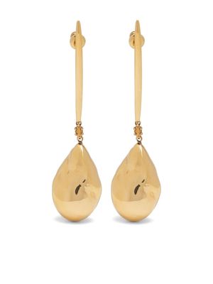 Alexander McQueen Metal Pearl Stick drop earrings - Gold