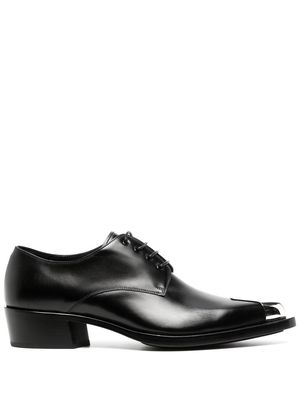 Alexander McQueen metallic toe-cap lace-up shoes - Black