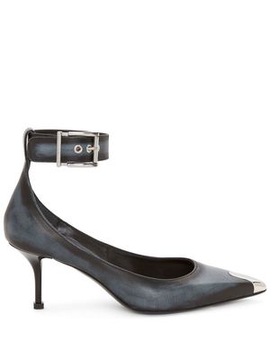 Alexander McQueen metallic toe-cap pumps - Grey