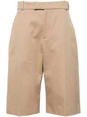 Alexander McQueen mid-rise cotton bermuda shorts - Neutrals