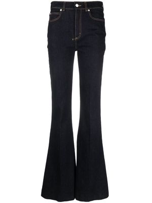 Alexander McQueen mid-rise flared jeans - Blue