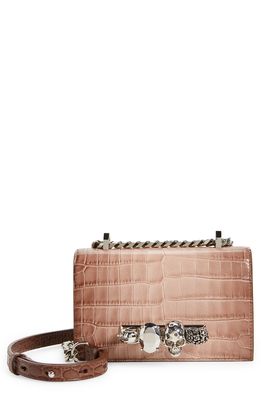 Alexander McQueen Mini Ombre Leather Satchel in Light Pink