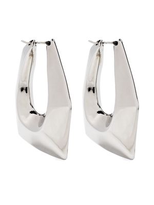 Alexander McQueen Modernist geometric hoop earrings - Silver