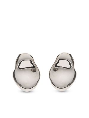 Alexander McQueen Molten oversized earrings - Silver