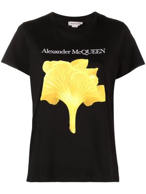 Alexander McQueen Mushroom cotton T-shirt - Black