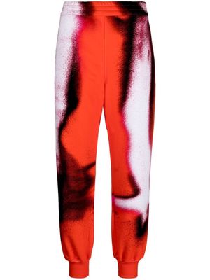 Alexander McQueen Mushroom Spore cotton track pants - 0628 RED MULTI