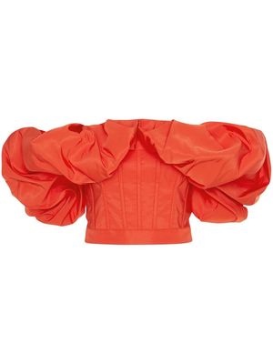 Alexander McQueen off-shoulder corset top - Orange