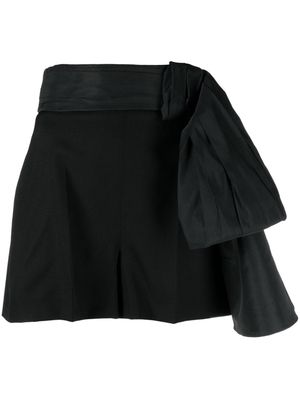 Alexander McQueen oversize-bow tailored shorts - Black