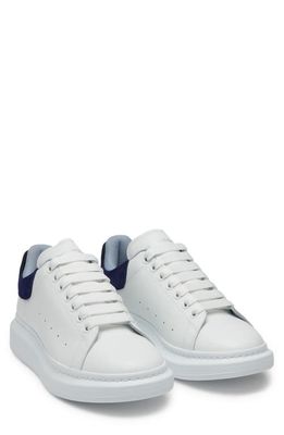 Alexander McQueen Oversize Sneaker in White/Navy/Light Blue