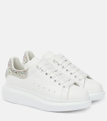 Alexander McQueen Oversized embellished leather sneakers