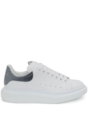 Alexander McQueen Oversized embossed low-top snaekers - White