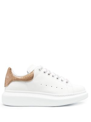 Alexander McQueen Oversized glitter low-top sneakers - White