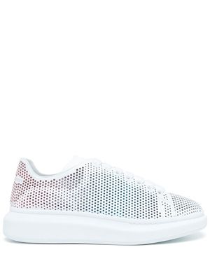 Alexander McQueen Oversized perforated low-top sneakers - White