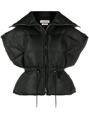 Alexander McQueen padded short-sleeved jacket - Black