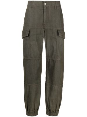 Alexander McQueen panelled-design cotton cargo trousers - Green