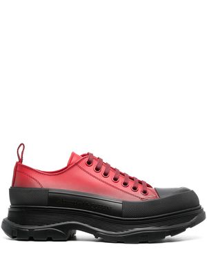 Alexander McQueen panelled low-top sneakers - Red