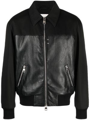 Alexander McQueen panelled zipped bomber jacket - Black