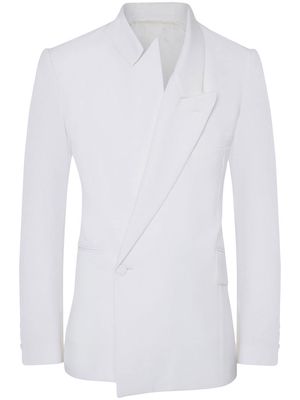 Alexander McQueen Patched asymmetric blazer - White