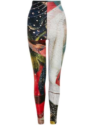 Alexander McQueen patchwork high-waisted leggings - Multicolour
