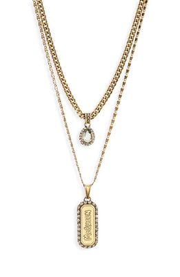 Alexander McQueen PAVE CHAIN NECKLACE in Gold