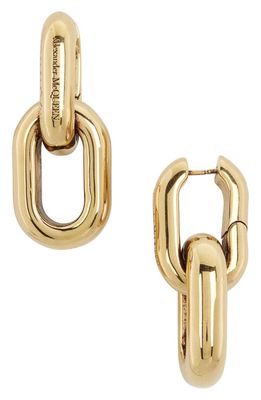 Alexander McQueen Peak Chain Drop Earrings in Light Antique Gold