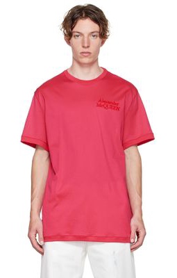 Alexander McQueen Pink Logo T-Shirt