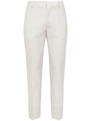 Alexander McQueen pinstripe straight-leg chino trousers - Grey