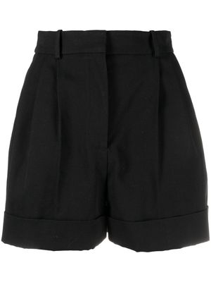 Alexander McQueen pleat-waist shorts - Black