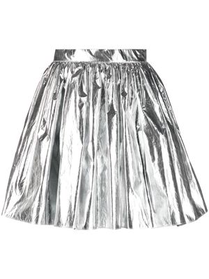 Alexander McQueen pleated A-line mini skirt - Silver