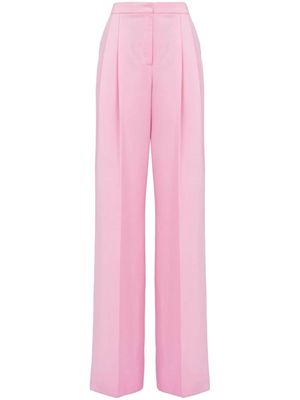 Alexander McQueen pleated straight-leg trousers - Pink