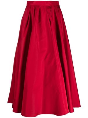 Alexander McQueen pocket-detail A-line skirt - Red
