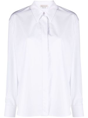 Alexander McQueen point-collar cotton shirt - White