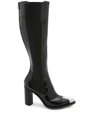 Alexander McQueen pointed toe knee-length boots - Black