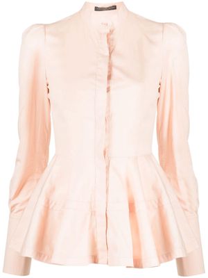 Alexander McQueen Pre-Owned 2010s peplum-hem cotton blouse - Pink