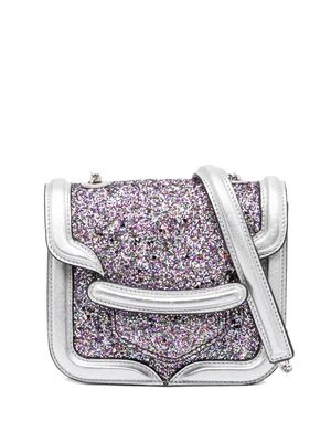 Alexander McQueen Pre-Owned 2012-2014 mini Heroine glitter crossbody bag - Silver