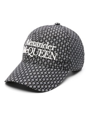 Alexander McQueen Pre-Owned skull-print baseball cap - Black