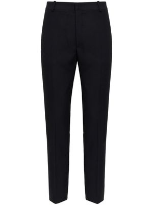 Alexander McQueen pressed-crease tapered-leg trousers - Black