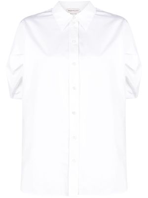 Alexander McQueen puff-sleeve cotton shirt - White