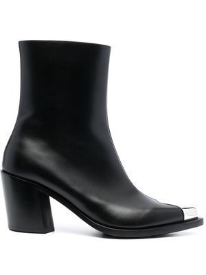 Alexander McQueen Punk 75mm metal toe-cap boots - Black
