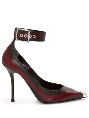 Alexander McQueen Punk ankle-strap heeled pumps - Red